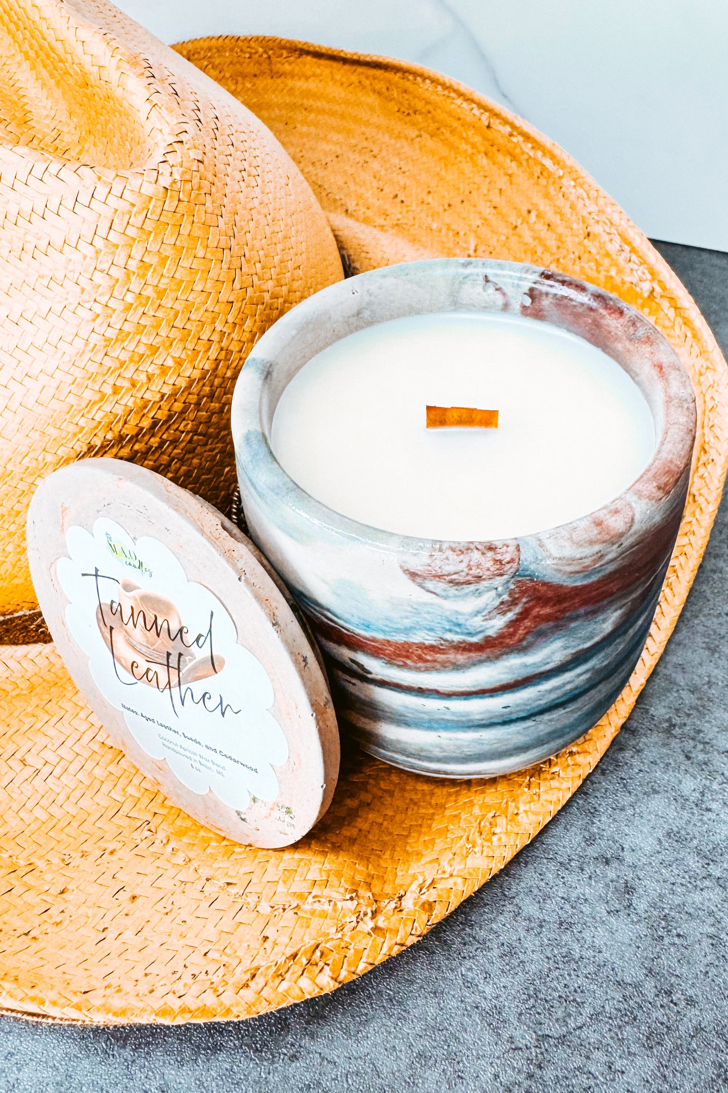 Tanned Leather Candle