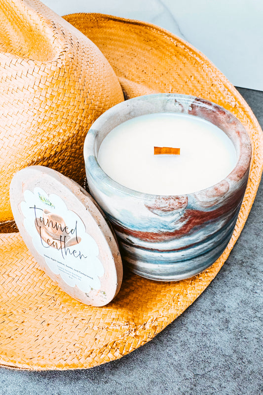 Tanned Leather Candle