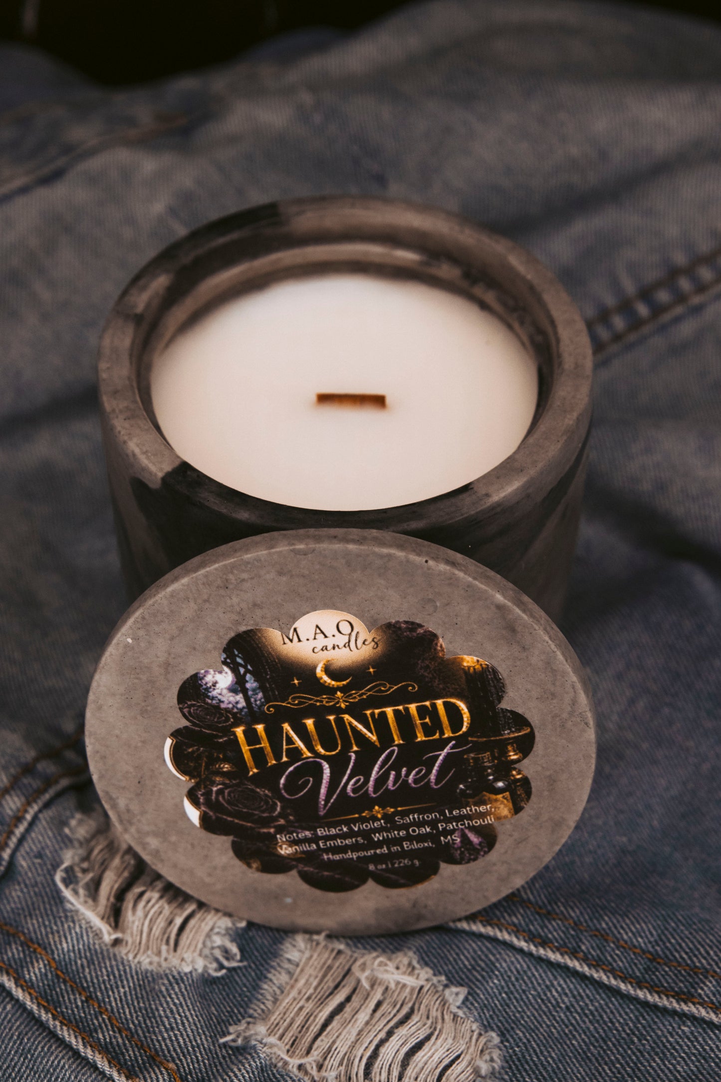 Haunted Velvet Candle