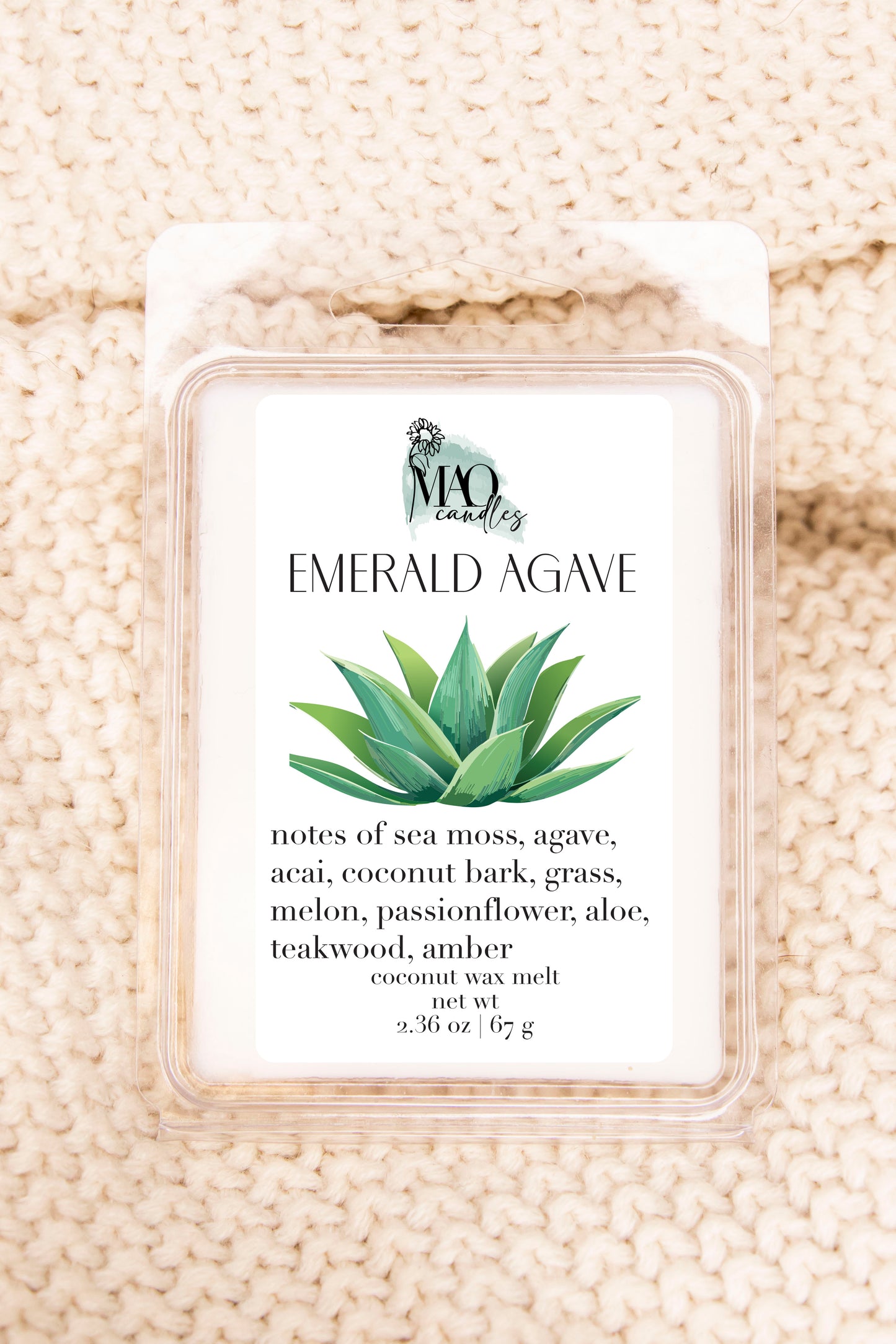 Emerald Agave Wax Melt