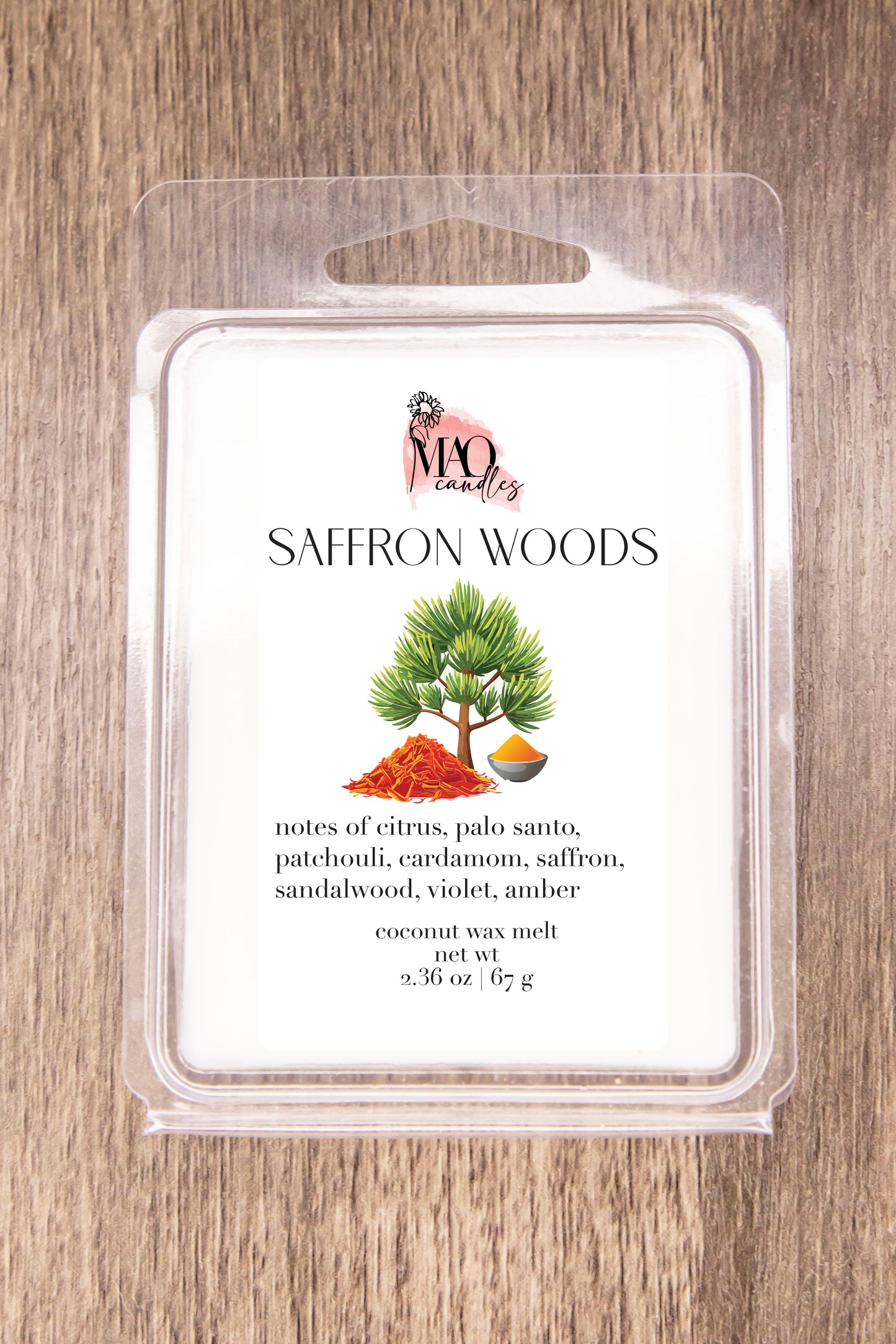 Saffron Woods Wax Melt